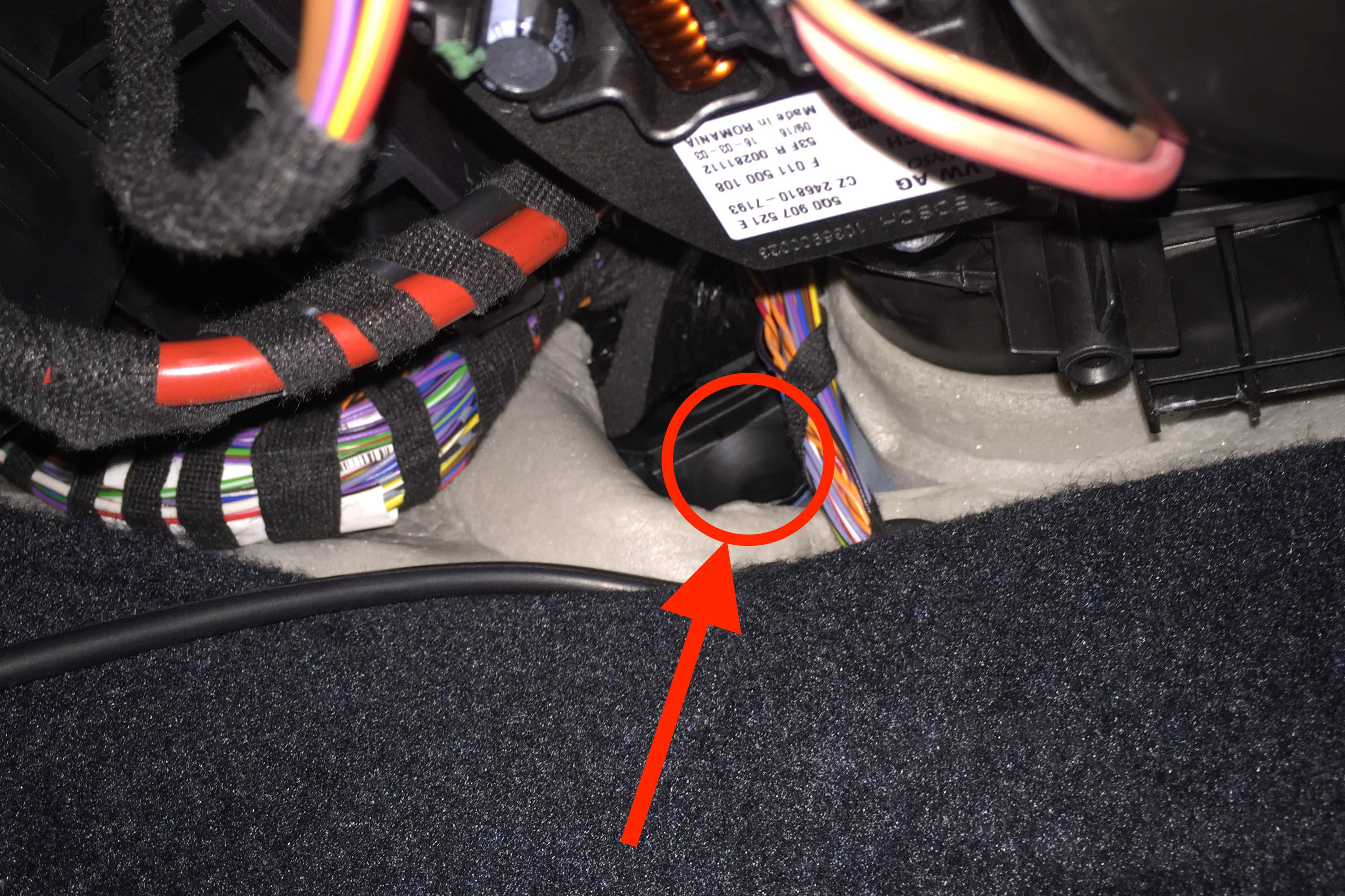 Running Cables Through The Firewall – Volkswagen MK7 Golf ... 1997 nissan radio wiring harness 